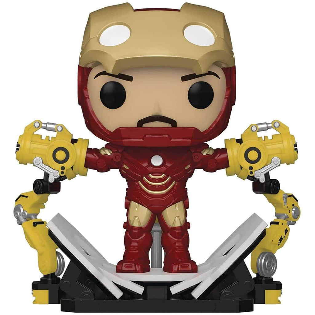 Funko Pop! Iron Man 2 MKIV with Gantry Glow-in-The-Dark Deluxe Vinyl Figure - 
