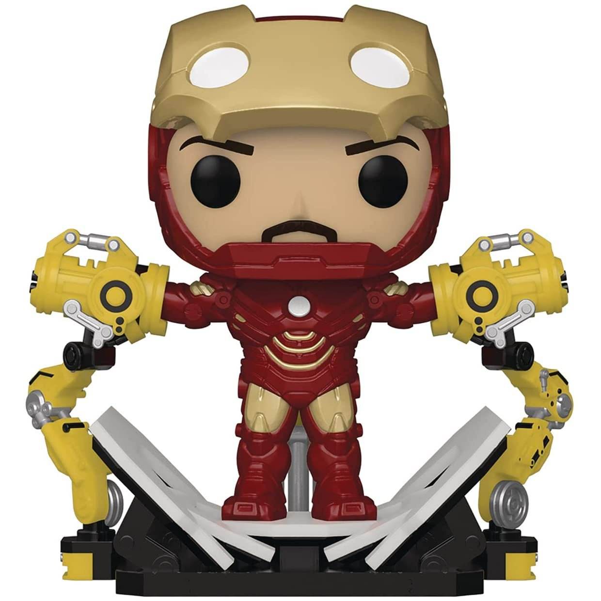 Funko Pop! Iron Man 2 MKIV with Gantry Glow-in-The-Dark Deluxe Vinyl Figure - 