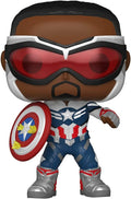 Funko POP Marvel: Falcon and The Winter Soldier - Captain America (Sam Wilson) with Shield Year of The Shield Amazon Exclusive - 