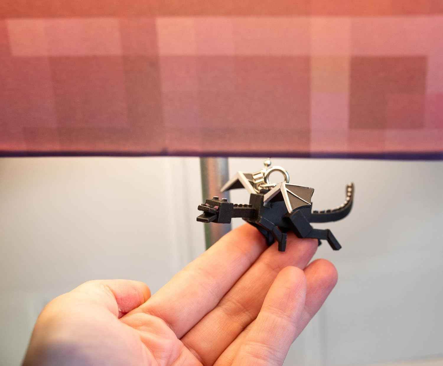 Minecraft Nether Portal Lamp – Ender Dragon Pull Desk Lamp with LED Mood Light - 