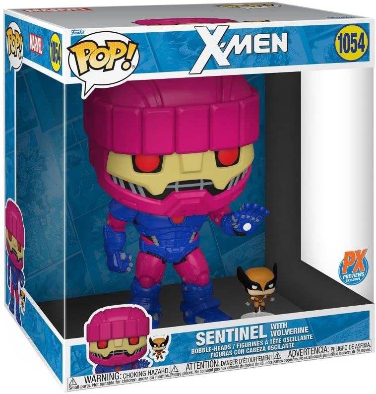 Funko Pop! Jumbo Marvel: X-Men - Sentinel with Wolverine Exclusive - 