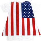 Costume Agent USA Mens T-Shirt with American Flag Cape - S
