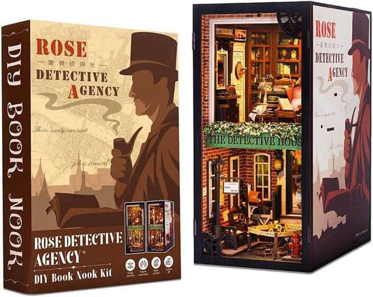 Book Nook Wizardi Miniature - Rose Detective Agency Roombox Kit - 