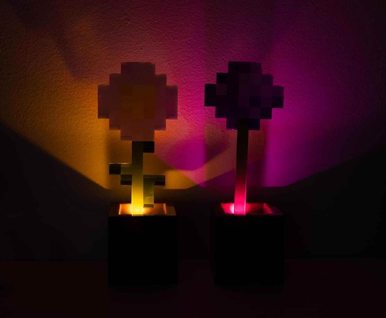 Minecraft Flower Pot Lights – Daisy & Allium LED Mood Lights for Gaming Room Decor - 