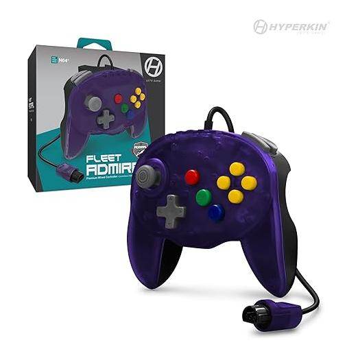 Fleet Admiral Premium Wired Controller For Nintendo 64 (Violet) - 