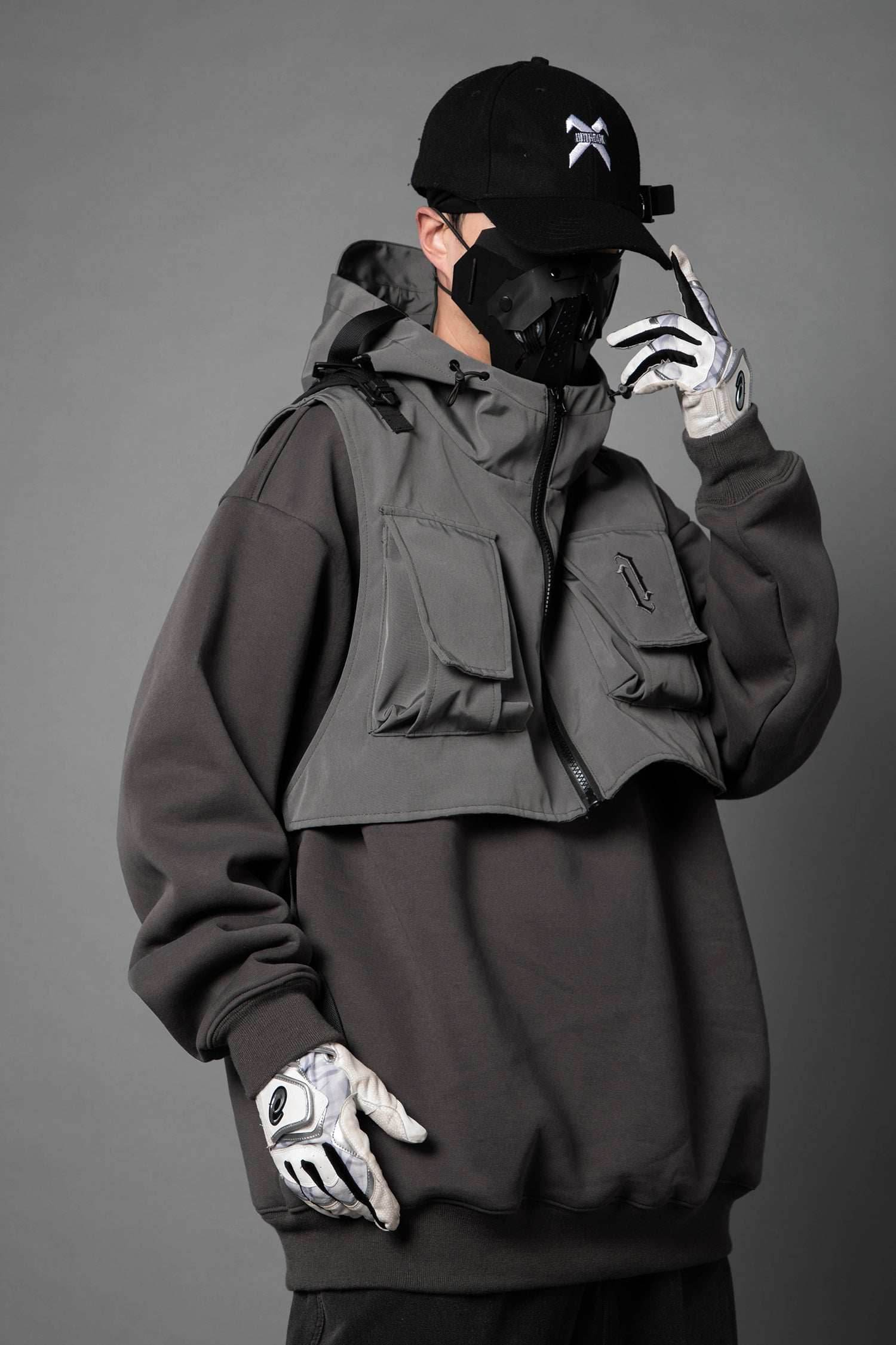 HiH34 Grey Tech Guard Hoodie - Grey / M