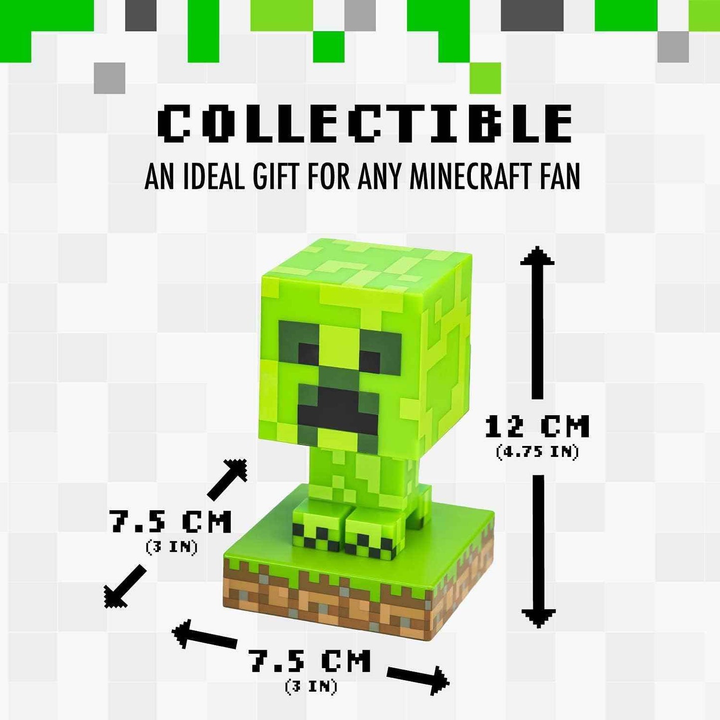 Minecraft Creeper Light - 3D Battery Powered Nightlight | Officially Licensed Lamp - Creeper
