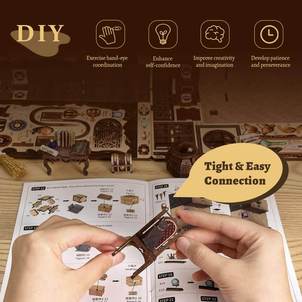 Book Nook Wizardi Miniature - Magic Pharmacist Roombox Kit - 