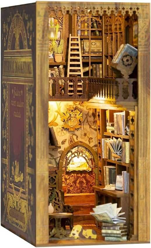 Book Nook Wizardi Miniature - Eternal Bookstore Roombox Kit - 