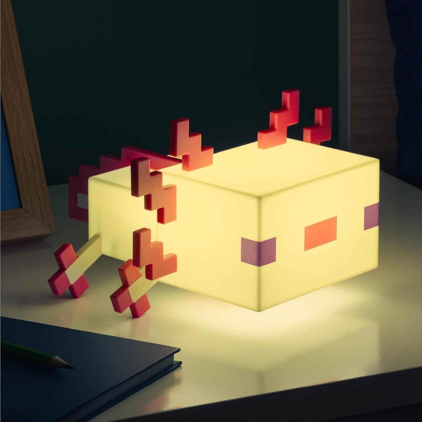 Minecraft Axolotl Light - Color Changing LED Night Lamp for Gaming Desk - 