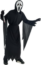 Scary Horror GhostFace Mask with Bloody Toy Knife Halloween Scream Cosplay Costume