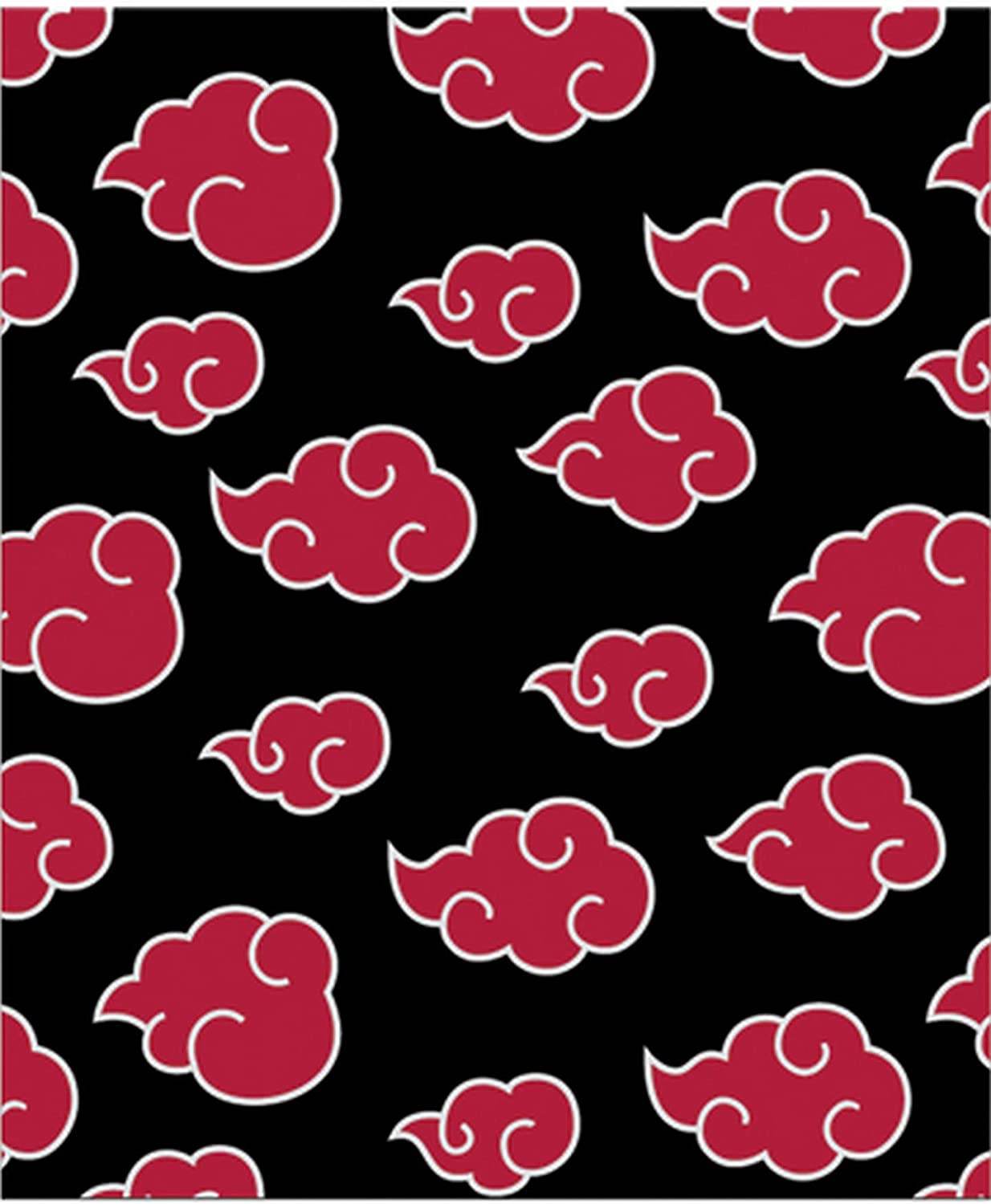 Naruto Shippuden Anti Leaf Clouds Akatsuki Throw Blanket 50in By 60in - 