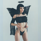 Angel Wings and Halo Costume Accessory Kit - 2 Piece Feathered Set
