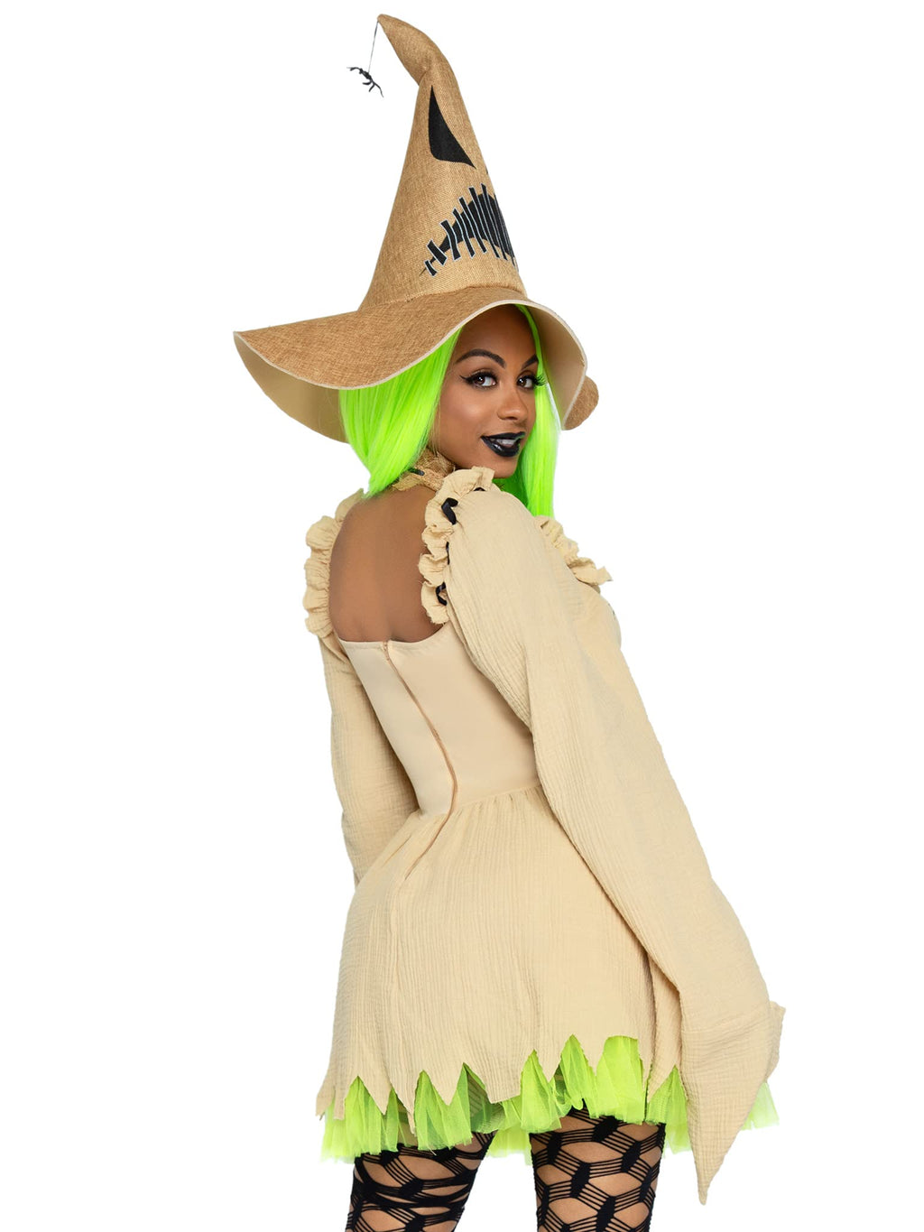 Bugged Out Baddie Costume - 3 Piece Halloween Outfit with Dress Choker Hat