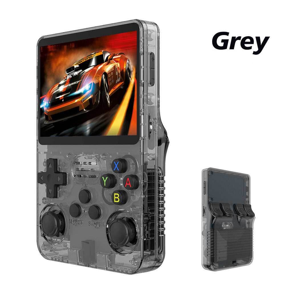 R36S Portable Handheld Retro Arcade Joystick All-in-One Open-Source Gaming Console - Black / 64G