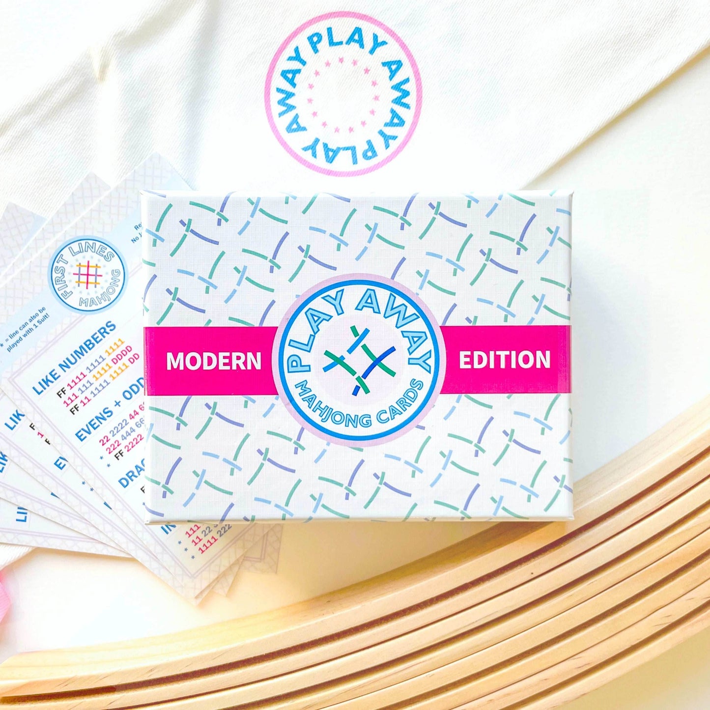 Mahjong Cards + Racks Bundle - Modern / Deck + Racks + Rack Bag + First Lines