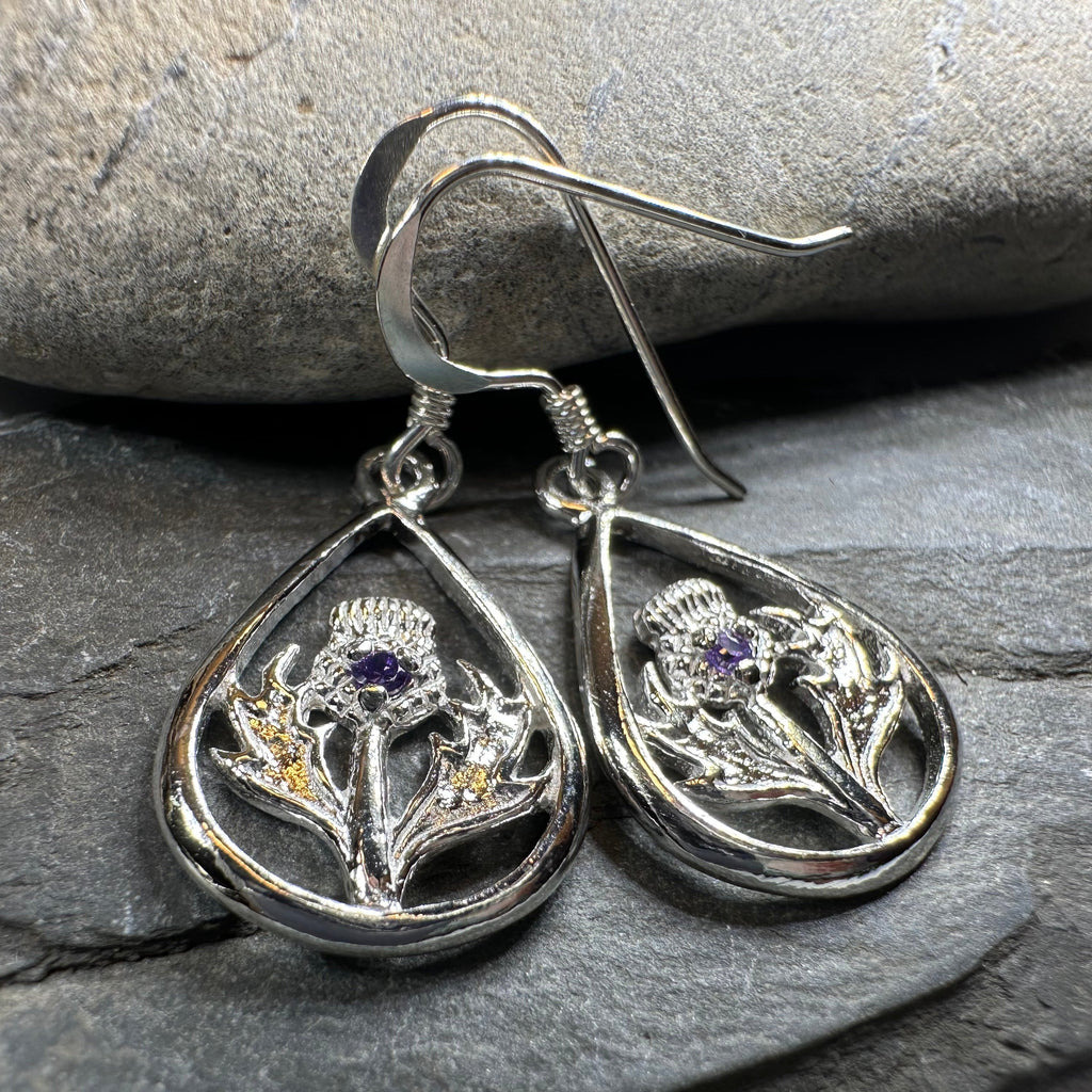 Realistic Thistle Earrings