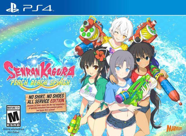 Senran Kagura: Peach Beach Splash (No Shirt, No Shoes, All Service Edition) (Playstation 4) - Complete - Very Good