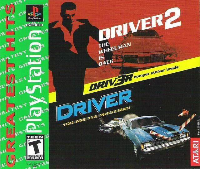 Driver 1 & 2 Compilation Greatest Hits (Playstation) - Game Manual Only