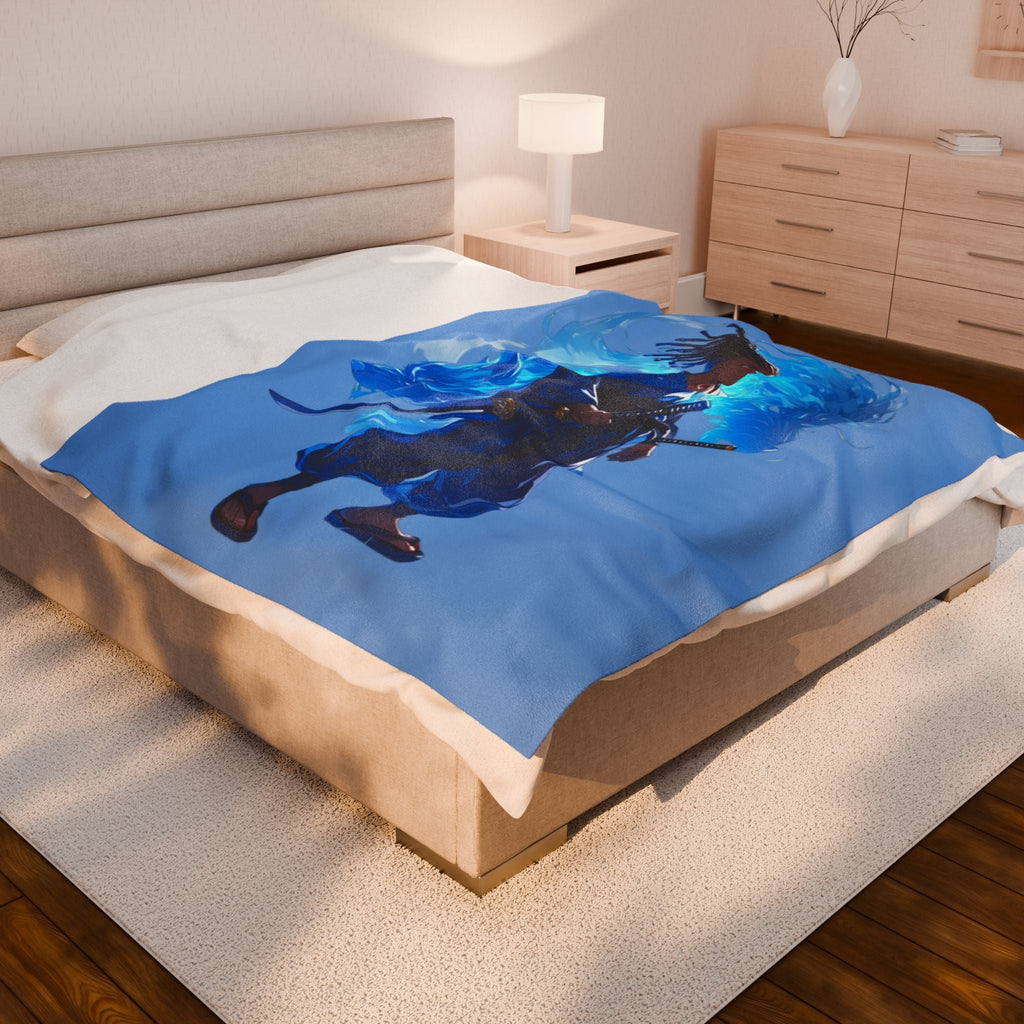 Wolf Warrior Plush Blanket