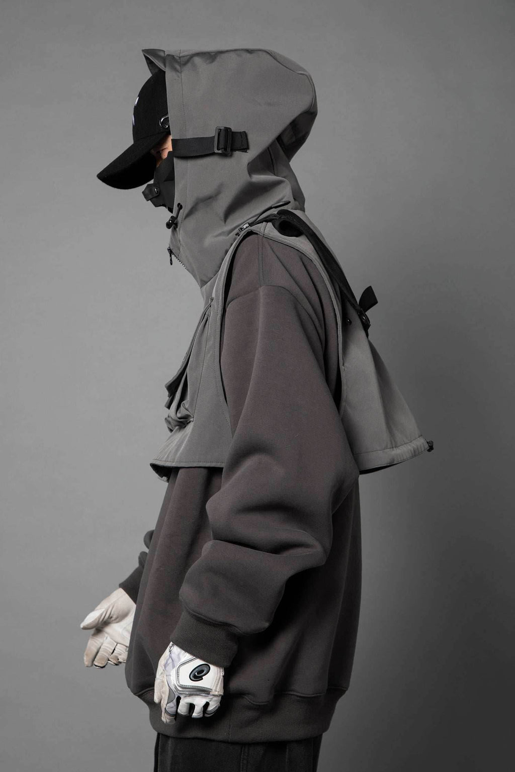 HiH34 Grey Tech Guard Hoodie - Grey / M