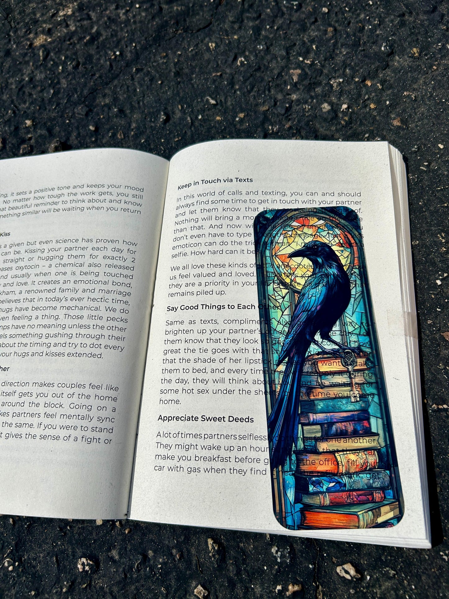 Clever Raven Library Bookmark – Stacked Books & Wise Raven Art, Literary Gothic Gift, Unique Book Lover Accessory