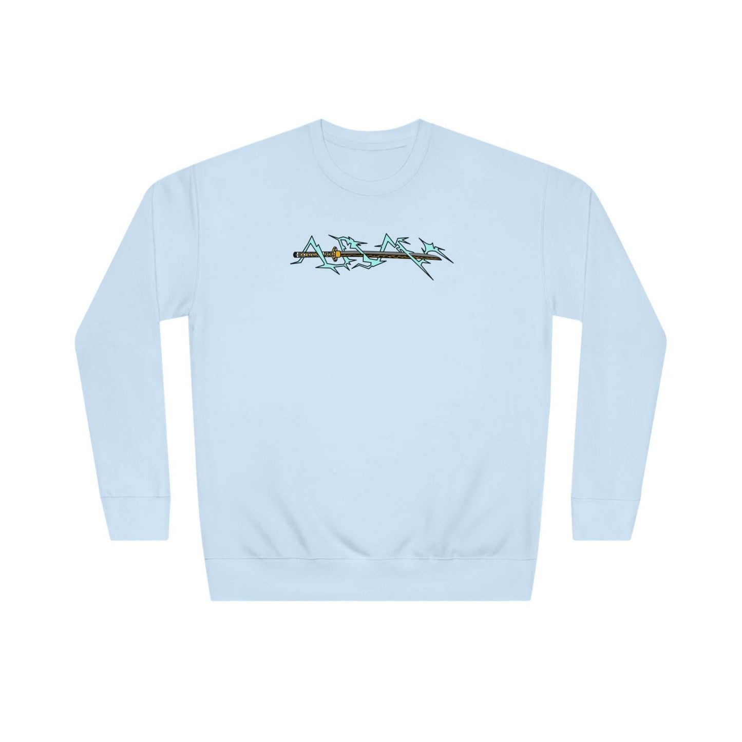 Zenitsu Sword Premium Anime Crewneck Sweatshirt - Blue / S