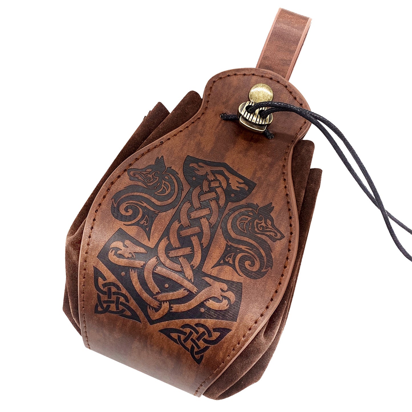 Viking Style Medieval Bag with Belt Hangable Zero Wallet Retro WaistpaViking Style Medieval Bag