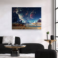 Alien Planet Canvas Wall Art, Mars, UFO Decor, Alien Decor, Extraterrestrial Art, Outer Space, ET, Sci-fi, Scifi, Sci fi, Aliens