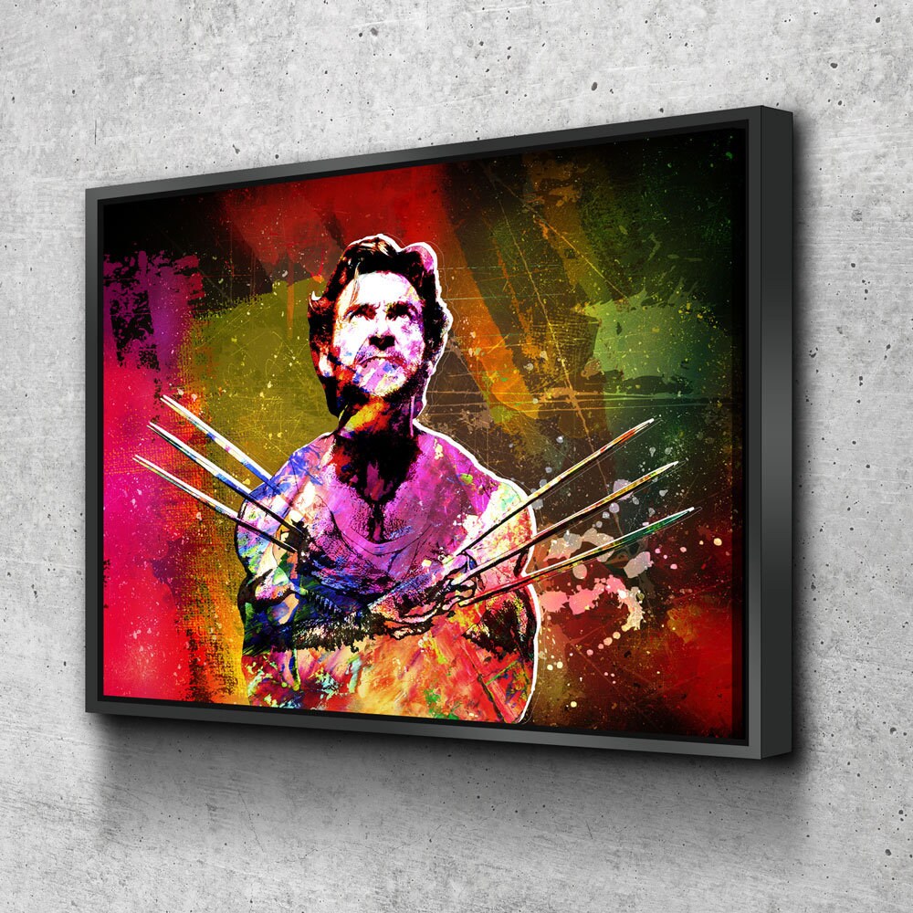 Wolverine Abstract Canvas Wall Art, Abstract Wolverine, Wolverine Decor