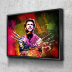 Wolverine Abstract Canvas Wall Art, Abstract Wolverine, Wolverine Decor