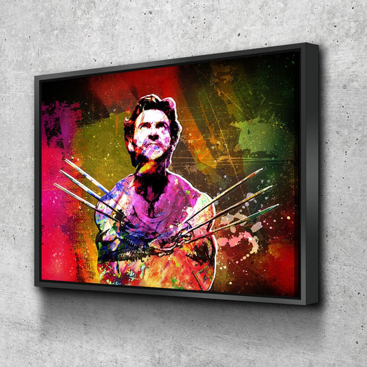 Wolverine Abstract Canvas Wall Art, Abstract Wolverine, Wolverine Decor