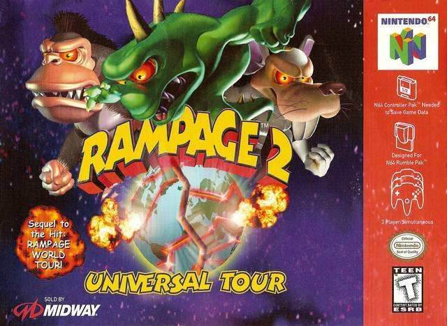 Rampage 2 Universal Tour (Nintendo 64) - Game Manual Only