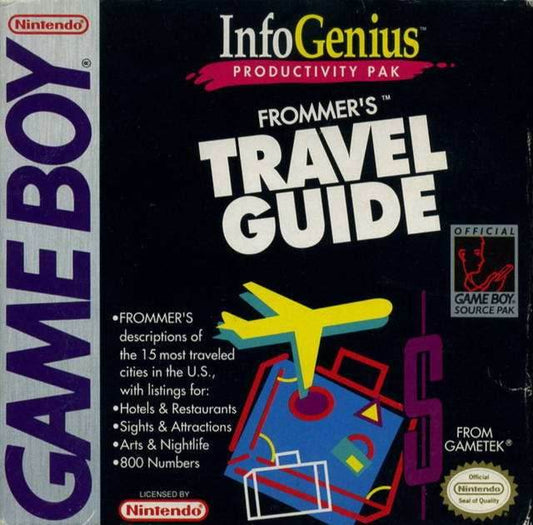InfoGenius Productivity Pak: Frommer's Travel Guide (Gameboy) - Game Manual Only