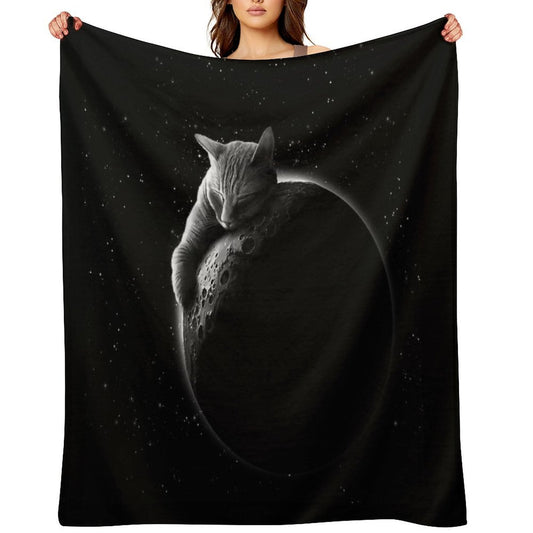MOONCAT Throw Blanket
