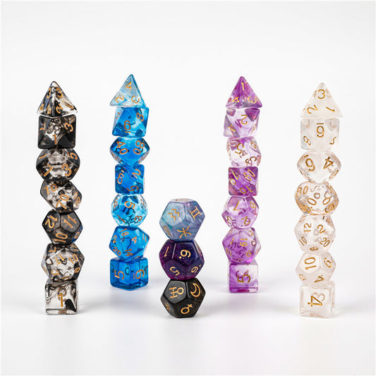 Innovative Fantasy Starry Sky Resin Multi-sided Game Dice-DungeonDice1