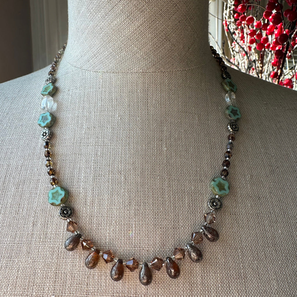 Lotus Dawn Crystal Necklace