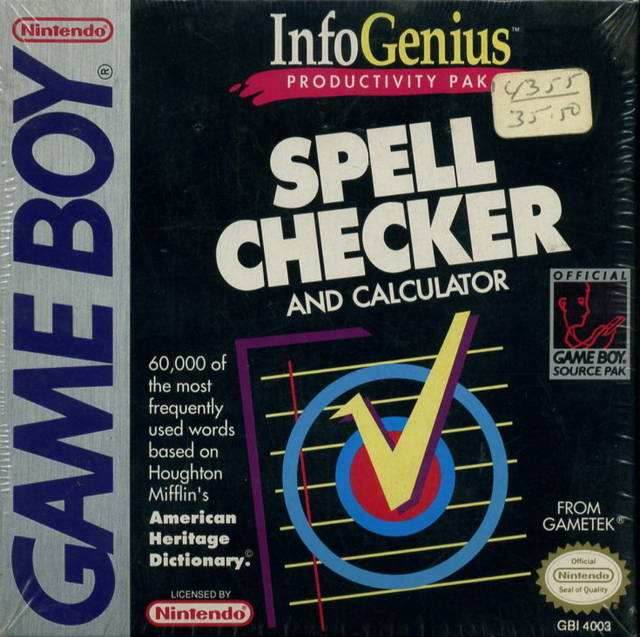 InfoGenius Productivity Pak: Spell Checker and Calculator (Gameboy) - Game Manual Only