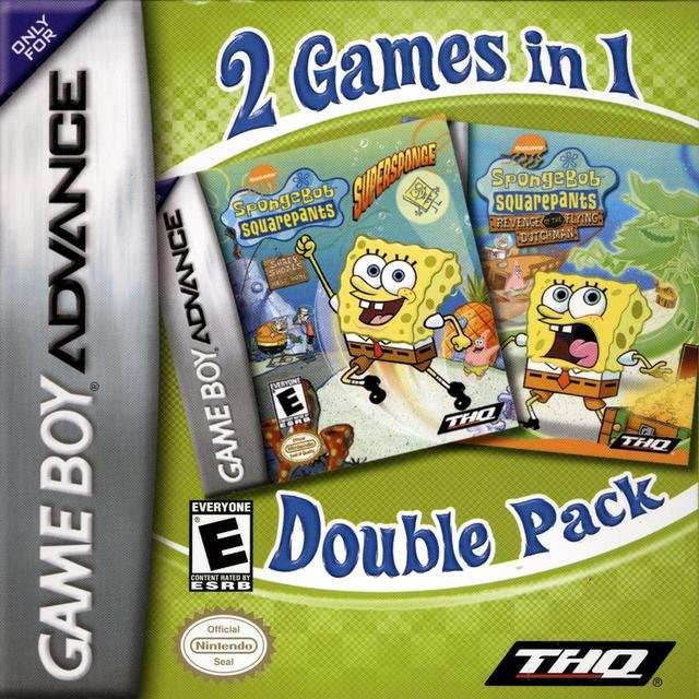 2 Games In 1 Double Pack - SpongeBob SquarePants: SuperSponge / SpongeBob SquarePants: Revenge of the Flying Dutchman (Gameboy Advance) - Game Manual Only