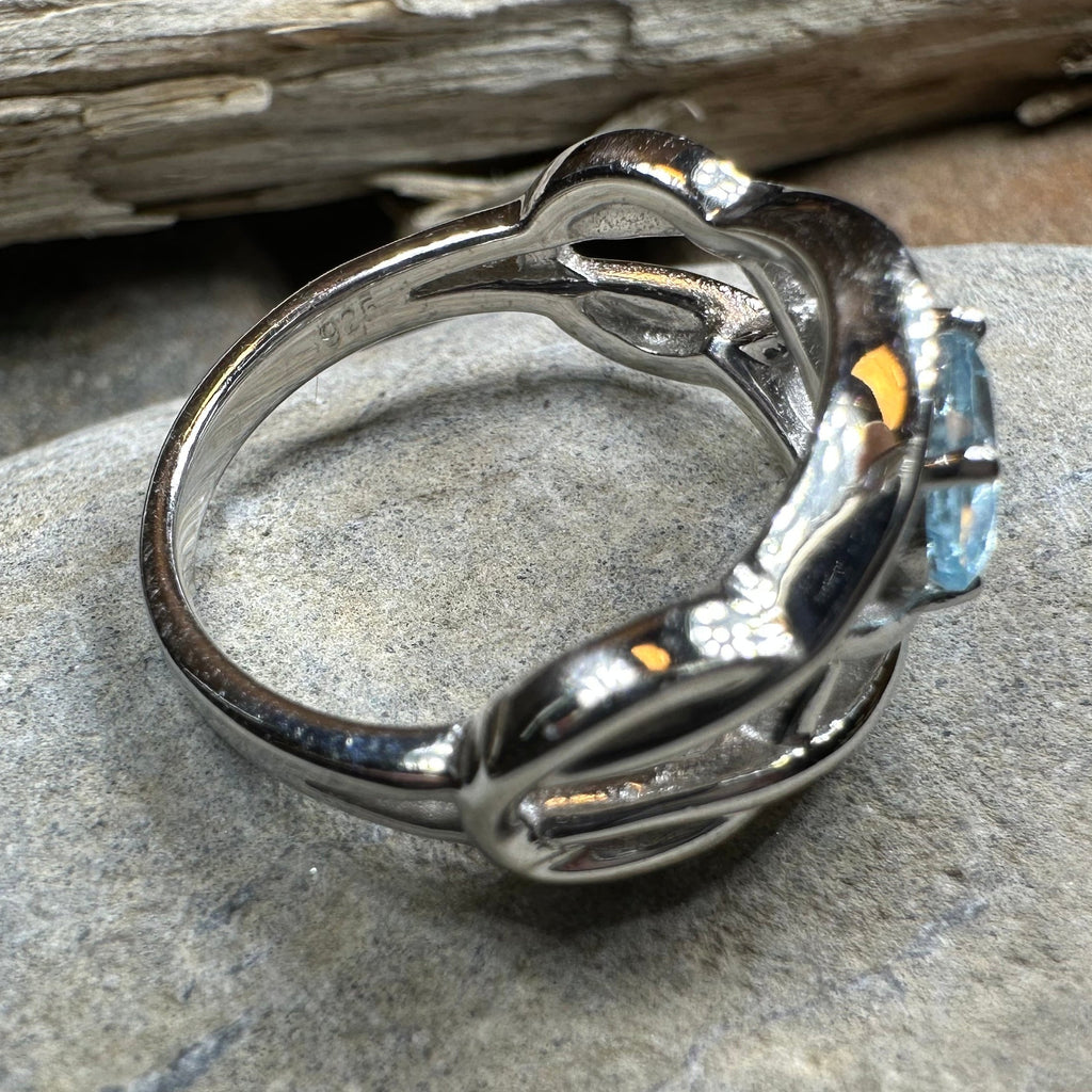 Blue Topaz Celtic Knot Ring