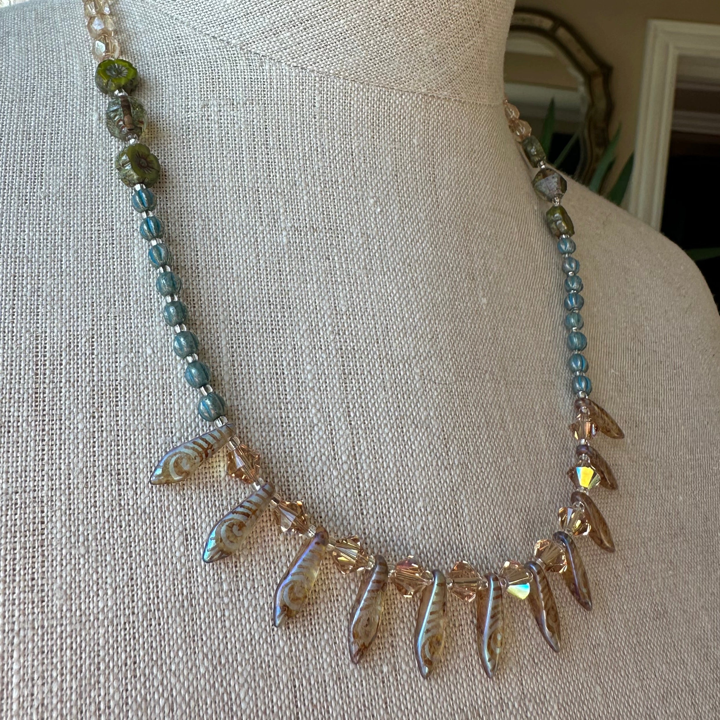 Peacock Crystal Necklace
