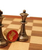 Chess Pieces - Small Staunton Metal Chess Pieces - 