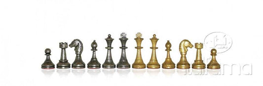 Chess Pieces - Small Staunton Metal Chess Pieces - 