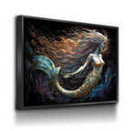 Mermaid Canvas Wall Art, Abstract Mermaid Decor, Mermaid Canvas Print, Mermaid Wall Decor, Mermaid Art, Kids Room Decor, Fantasy Art
