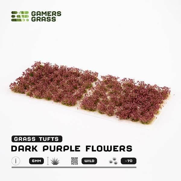 Gamers Grass Tufts: Dark Purple Flowers- Wild - 