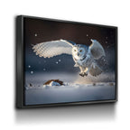 Snowy Owl Flying Canvas Wall Art, Snowy Owl Soaring, Snowy Owl Decor, Polar Owl Print, White Owl, Arctic Owl