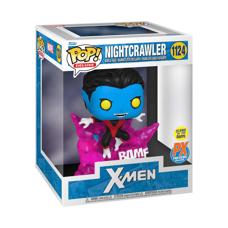 Funko Pop! Deluxe Marvel Comics: X-Men - Nightcrawler Glow-In-The-Dark PX Previews Exclusive - 