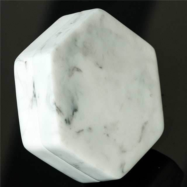 Resin Hexagon Box for Dnd Dice Case (White & Black） - 