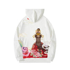 KH9241 Queen Himiko Embroidery Hoodie - White / S