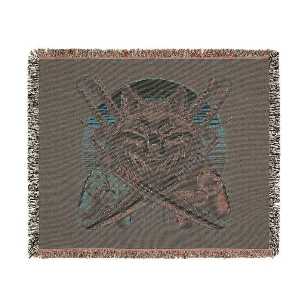 Xp wolf gamer warrior Woven Blanket